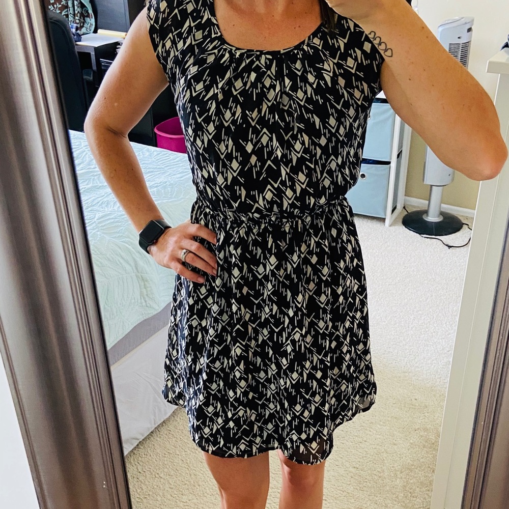 Black and Tan design dress